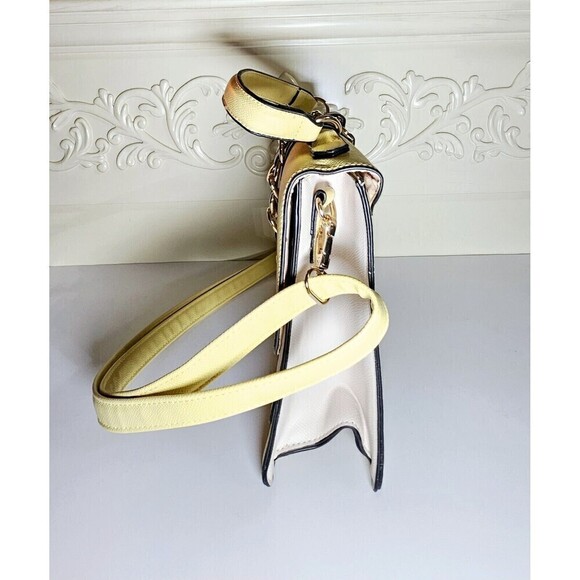 ALDO AnnieBrook Flap Satchel Cross Body Purse with Gold Chain Trim - Picture 4 of 9